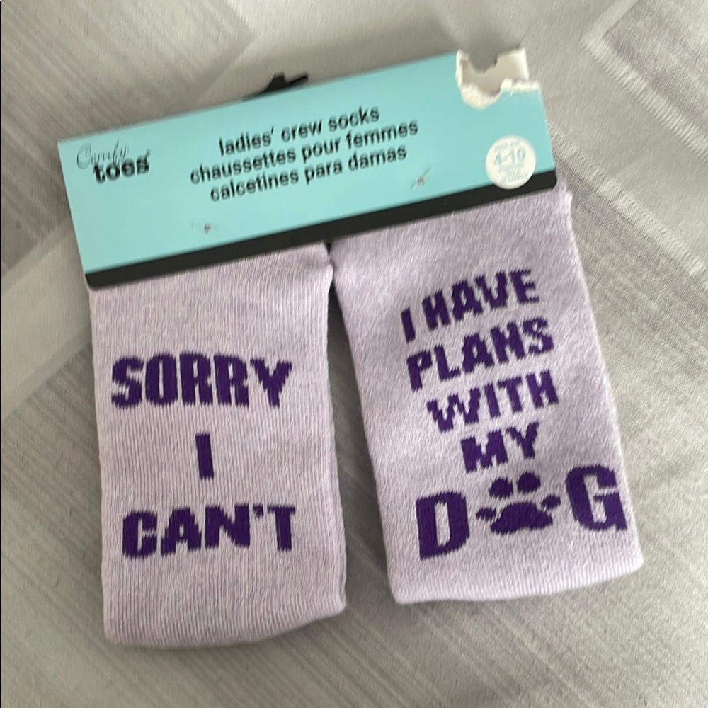 Purple Dog Socks